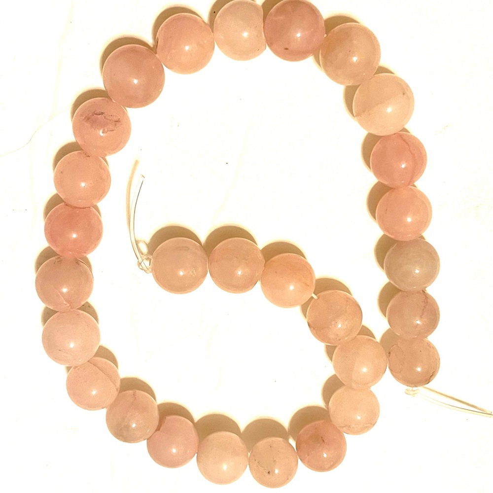 Excellent Strand of 14mm Rose Quartz Beads